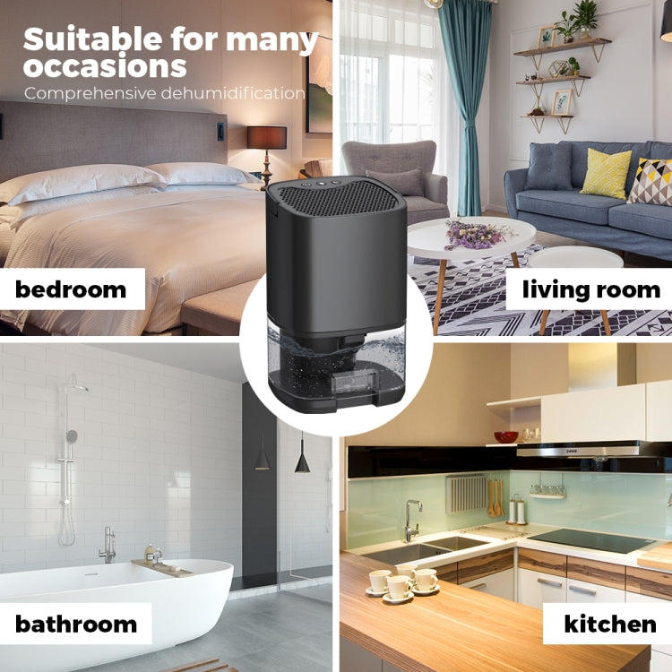 1L 36W Air Dehumidifier for Home Damp Drying Clothes with 7 colors Light UK Plug(Black) - free shipping - PMC TechLife - Order now!