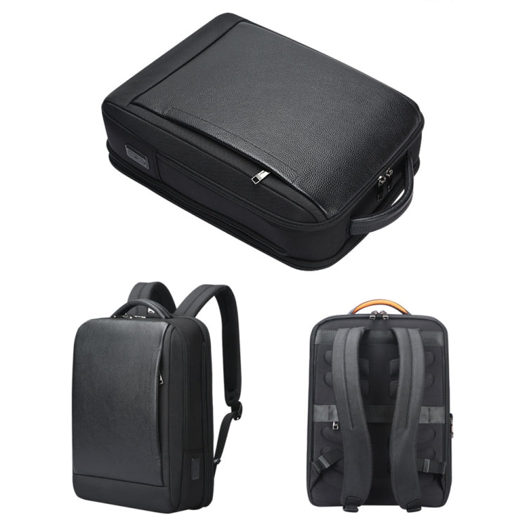 Bopai AL-61-122631B Large Capacity Cowhide Laptop Backpack With USB+Type-C Port(High-end Version) - free shipping - PMC Jewellery - Order now!