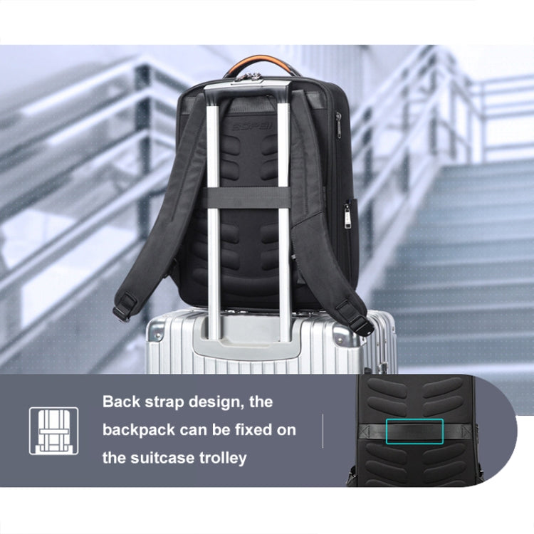 Bopai 61-19011 Large Capacity Waterproof Travel Laptop Backpack With USB+Type-C Port(Black) - free shipping - PMC Jewellery - Order now!