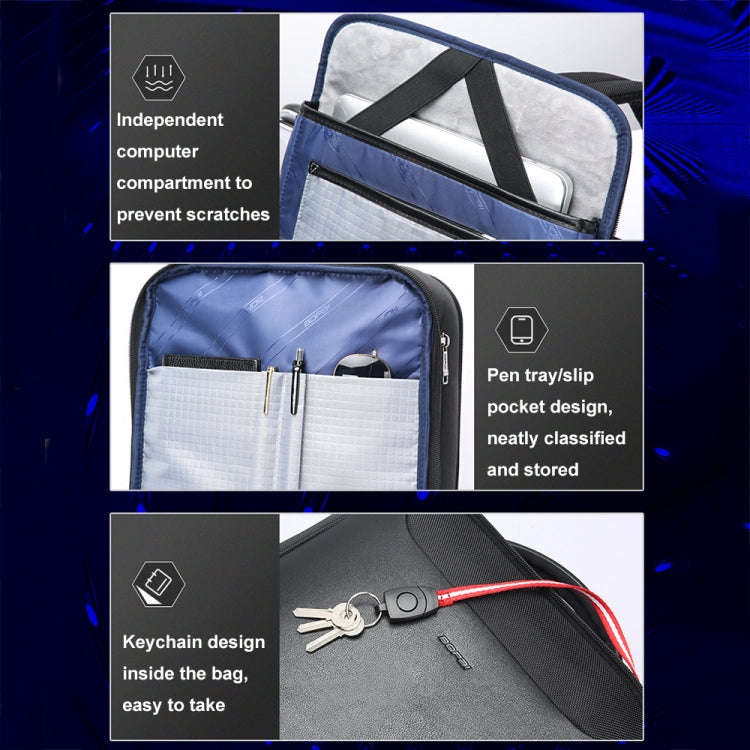 Bopai 61-19011 Large Capacity Waterproof Travel Laptop Backpack With USB+Type-C Port(Black) - free shipping - PMC Jewellery - Order now!