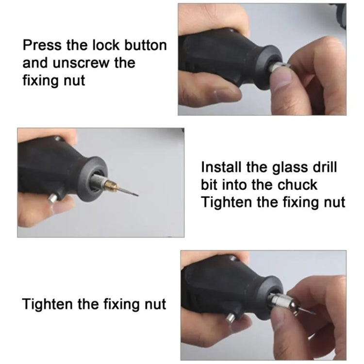 1mm Vehicle Glass Drill Bit High Hardness Drill Bit Tail Rod - free shipping - PMc TechLife - Order now!