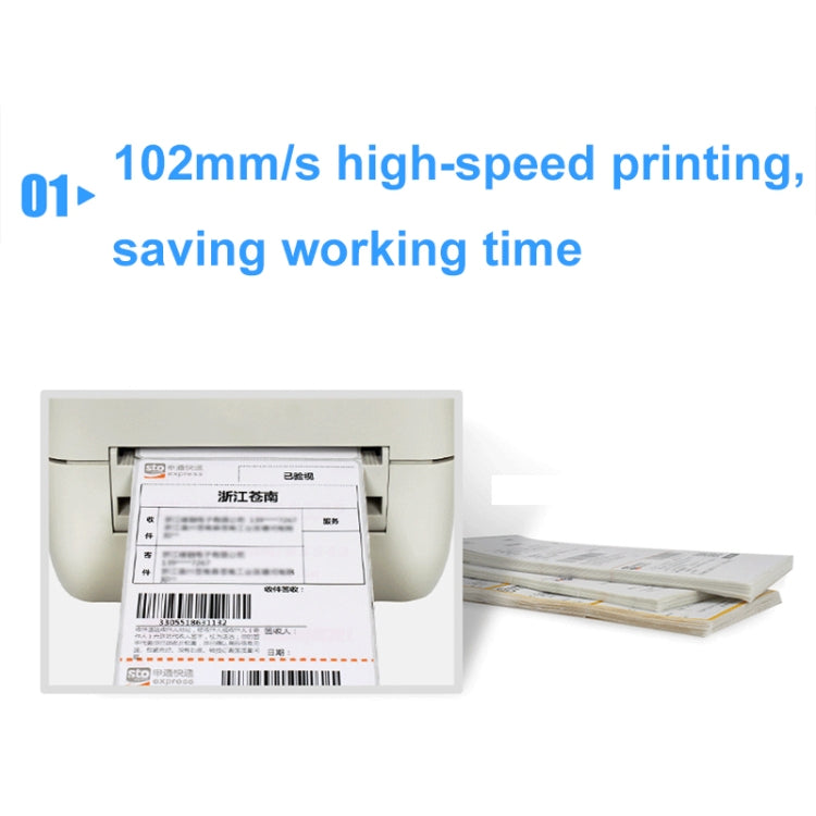 Xprinter XP-450B USB Port Supermarket Cashier Barcode Thermal Printer(EU Plug) - free shipping - PMC TechLife - Order now!