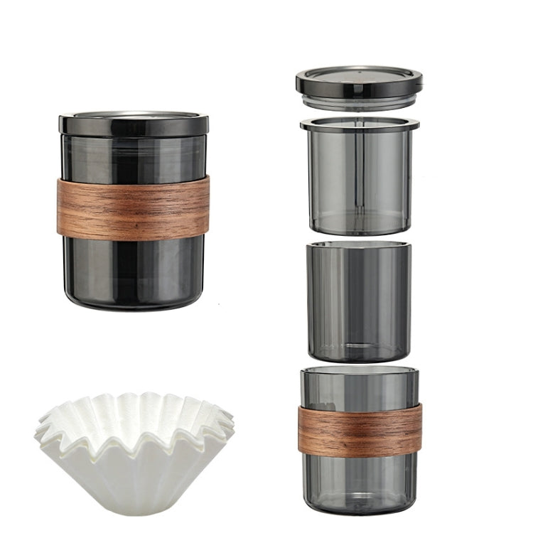 3 In 1 Pour Over Coffee Maker with Filter Cup for Camping Travel Office Gradient Black - free shipping - PMC TechLife - Order now!