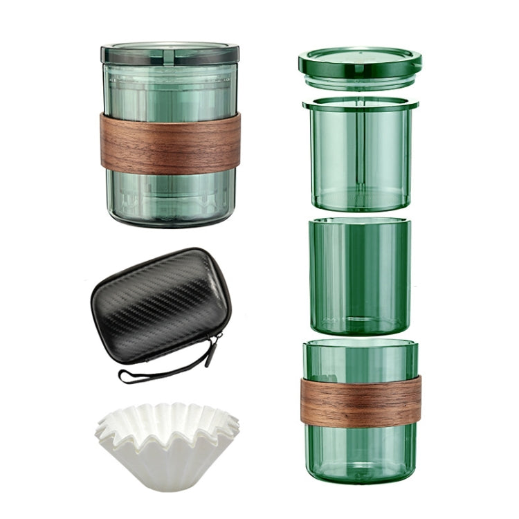 3 In 1 Pour Over Coffee Maker with Filter Cup for Camping Travel Office With Bag Aqua Green - free shipping - PMC TechLife - Order now!
