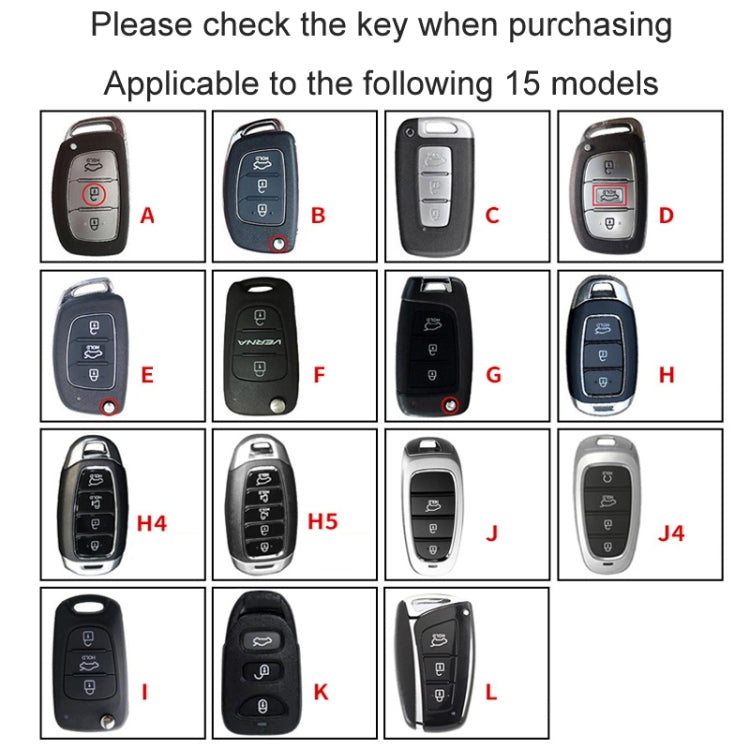 For Hyundai Car Key Cover Multifunctional Keychains Anti-lost Number Plates, Style: A - Car Key Cases by PMC TechLife | Online Shopping South Africa | PMC TechLife | Buy Now Pay Later Mobicred