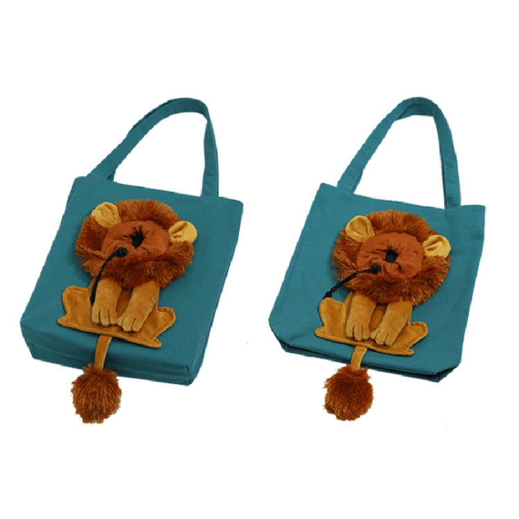 Canvas Expandable Little Lion Shape Cat Bag Small Dog Handbag, Size: Small (Light Green) - Pet Storages & Bags by PMC TechLife | Online Shopping South Africa | PMC TechLife | Buy Now Pay Later Mobicred