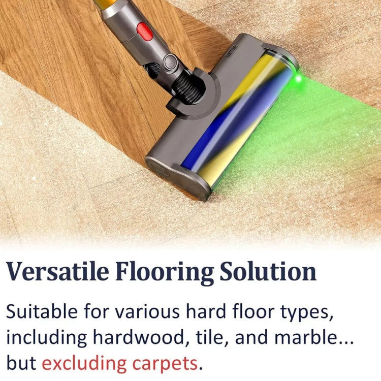 For Dyson V7 V8 V10 V11 V15 Vacuum Cleaner Soft Brush Head With Green Light Dust Display Lamp - Dyson Accessories by PMC TechLife | Online Shopping South Africa | PMC TechLife