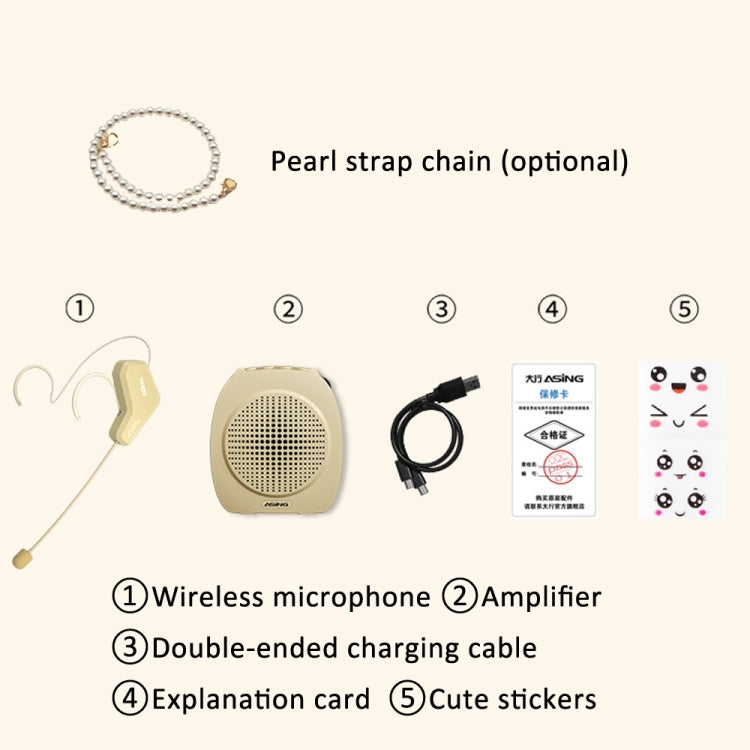 ASiNG S16  2.4G Wireless Voice Amplifier with Headset Microphone for Teachers Tour Guides With Strap Chain - free shipping - PMC Jewellery - Order now!