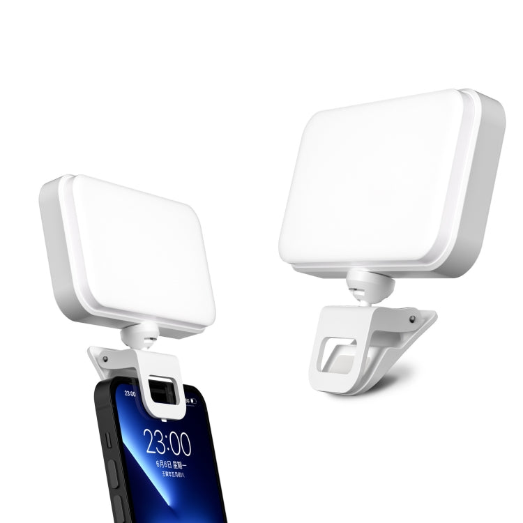 66 LEDs Selfie Fill Light Rechargeable 3 Modes Clip-on Pocket Light For Phone, Laptop, Tablet Meeting(White) - Selfie Light by PMC TechLife | Online Shopping South Africa | PMC TechLife | Buy Now Pay Later Mobicred