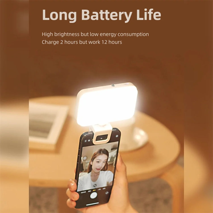 66 LEDs Selfie Fill Light Rechargeable 3 Modes Clip-on Pocket Light For Phone, Laptop, Tablet Meeting(White) - Selfie Light by PMC TechLife | Online Shopping South Africa | PMC TechLife | Buy Now Pay Later Mobicred