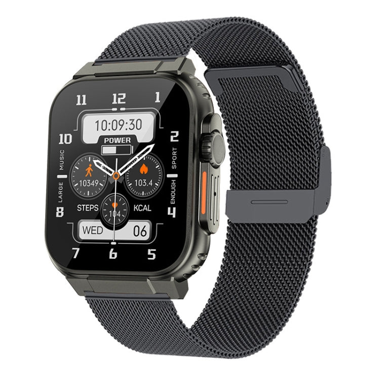 A70 1.96 Inch Health Monitoring Multifunctional IP68 Waterproof Bluetooth Call Smart Watch(Black Steel) - Smart Watches by PMC TechLife | Online Shopping South Africa | PMC TechLife | Buy Now Pay Later Mobicred