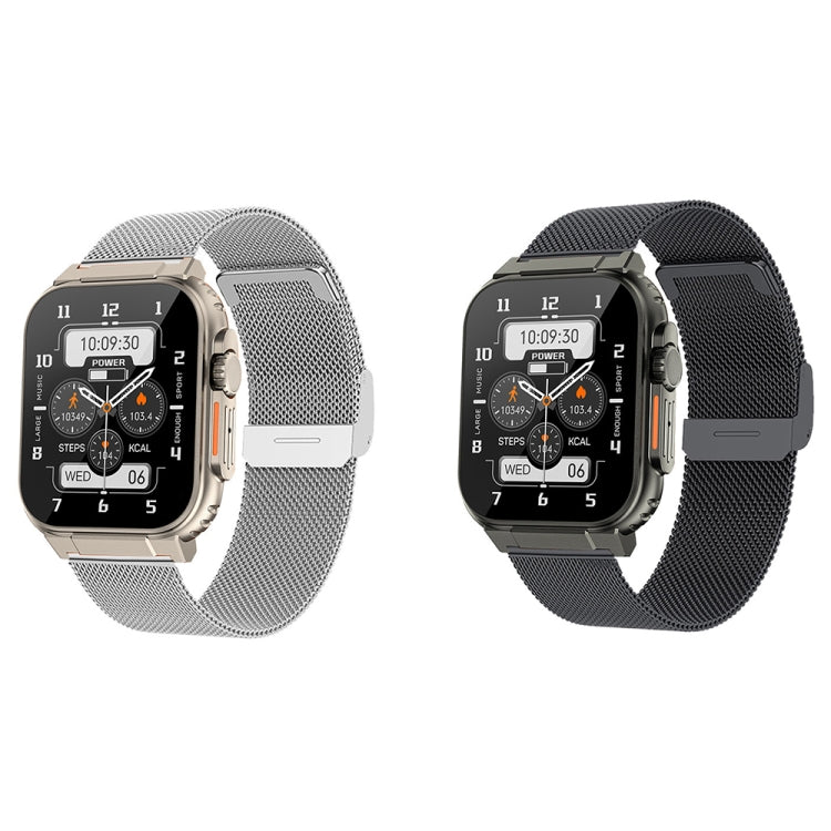 A70 1.96 Inch Health Monitoring Multifunctional IP68 Waterproof Bluetooth Call Smart Watch(Black Steel) - Smart Watches by PMC TechLife | Online Shopping South Africa | PMC TechLife | Buy Now Pay Later Mobicred