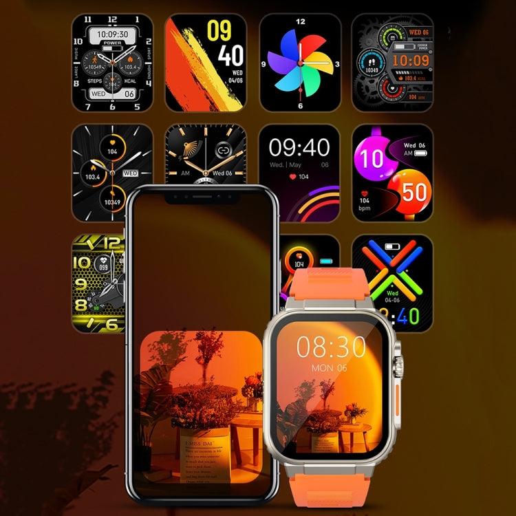 A70 1.96 Inch Health Monitoring Multifunctional IP68 Waterproof Bluetooth Call Smart Watch(Black Steel) - Smart Watches by PMC TechLife | Online Shopping South Africa | PMC TechLife | Buy Now Pay Later Mobicred