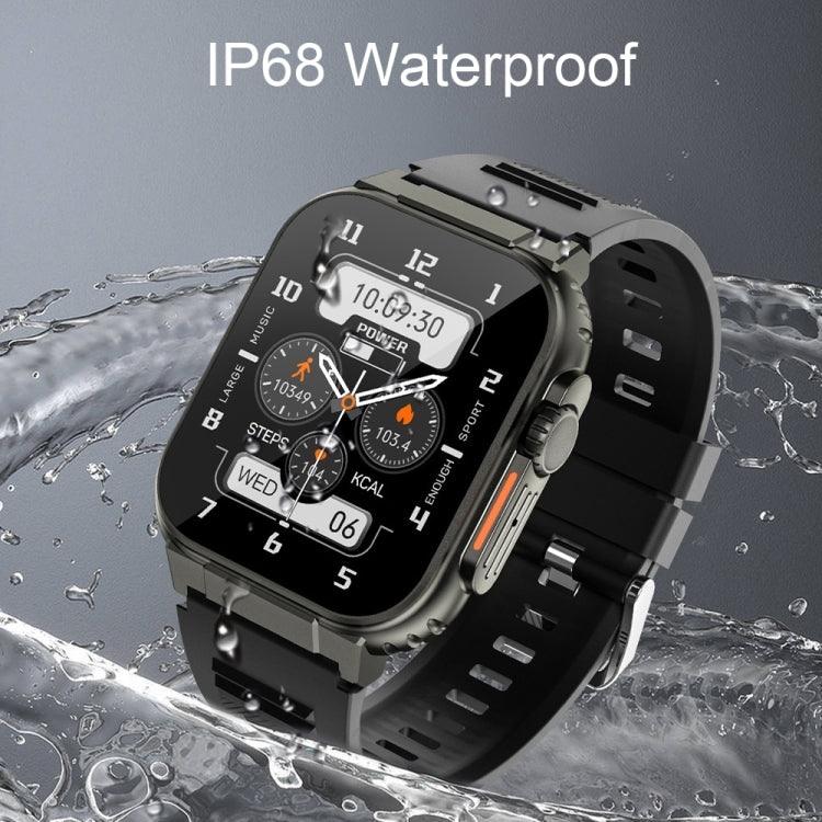 A70 1.96 Inch Health Monitoring Multifunctional IP68 Waterproof Bluetooth Call Smart Watch(Black Steel) - Smart Watches by PMC TechLife | Online Shopping South Africa | PMC TechLife | Buy Now Pay Later Mobicred