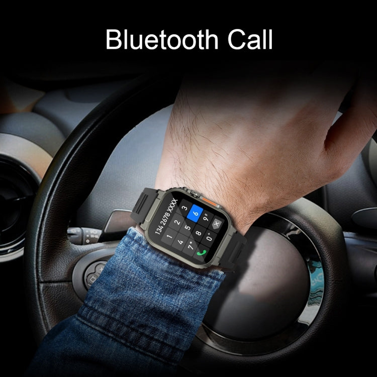A70 1.96 Inch Health Monitoring Multifunctional IP68 Waterproof Bluetooth Call Smart Watch(Silver Steel) - Smart Watches by PMC TechLife | Online Shopping South Africa | PMC TechLife | Buy Now Pay Later Mobicred