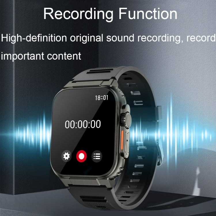 A70 1.96 Inch Health Monitoring Multifunctional IP68 Waterproof Bluetooth Call Smart Watch(Black Steel) - Smart Watches by PMC TechLife | Online Shopping South Africa | PMC TechLife | Buy Now Pay Later Mobicred