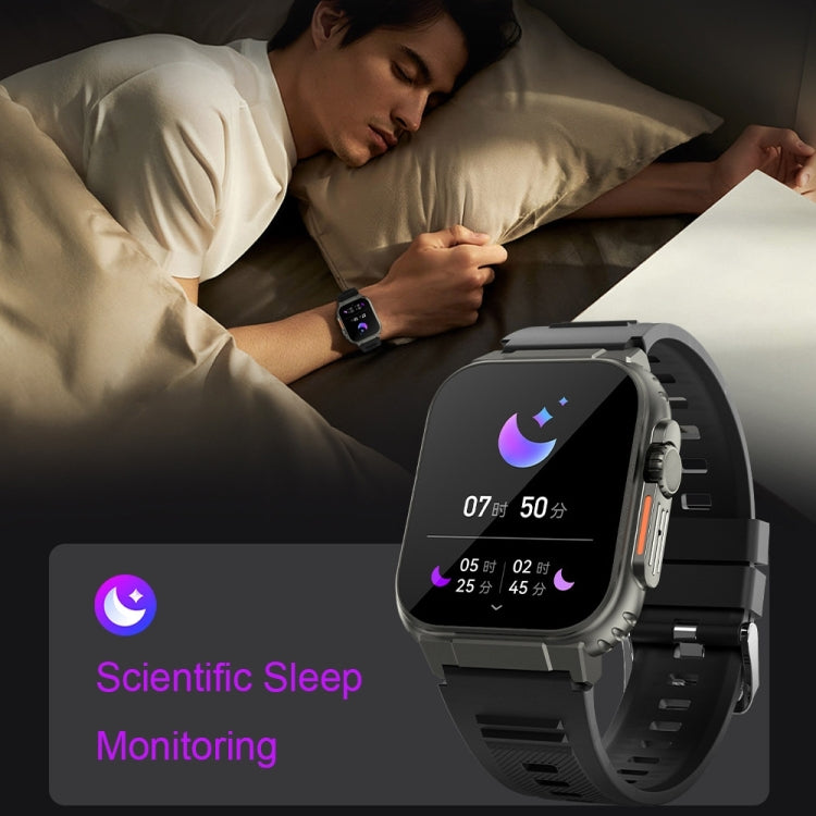 A70 1.96 Inch Health Monitoring Multifunctional IP68 Waterproof Bluetooth Call Smart Watch(Silver Steel) - Smart Watches by PMC TechLife | Online Shopping South Africa | PMC TechLife | Buy Now Pay Later Mobicred