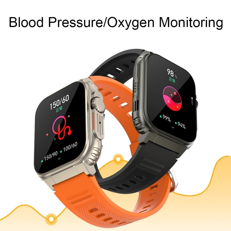 A70 1.96 Inch Health Monitoring Multifunctional IP68 Waterproof Bluetooth Call Smart Watch(Black Steel) - Smart Watches by PMC TechLife | Online Shopping South Africa | PMC TechLife | Buy Now Pay Later Mobicred