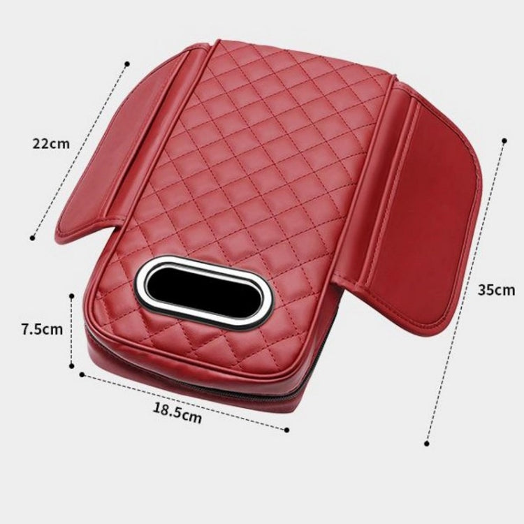 Car Armrest Box Booster Pad Widened Interior Tissue Box, Color: Volcanic Red - free shipping - PMC TechLife - Order now!