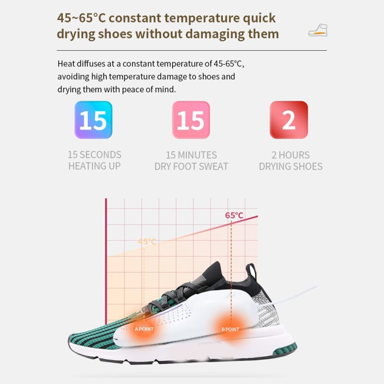 Electric Shoe Dryer with UV Sterilization Powered By 5V USB(White) - free shipping - PMC TechLife - Order now!