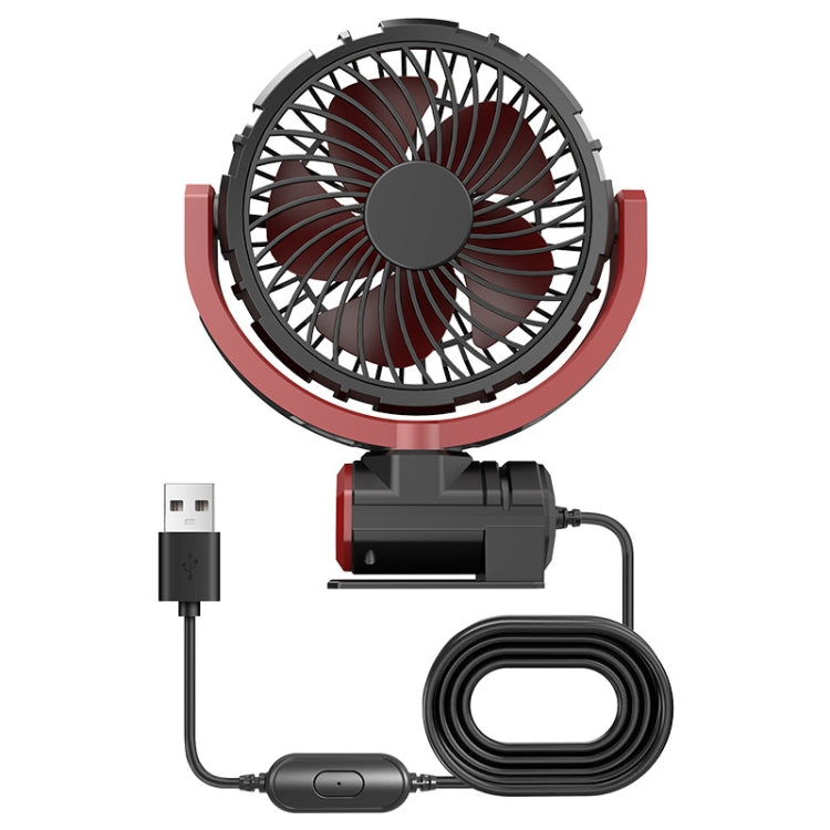 Car Foldable Steering USB Single-Head Fan(Black Red) - free shipping - PMC TechLife - Order now!