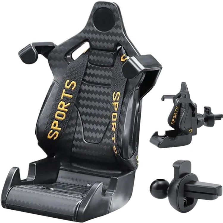 Car Gravity Air Outlet Navigation Mobile Phone Holder(Yellow Ribbon) - free shipping - PMC TechLife - Order now!