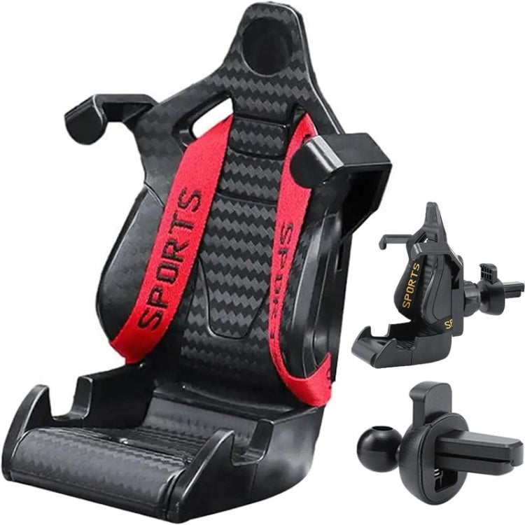 Car Gravity Air Outlet Navigation Mobile Phone Holder(Red Ribbon) - Car Holders by PMC TechLife | Online Shopping South Africa | PMC TechLife | Buy Now Pay Later Mobicred