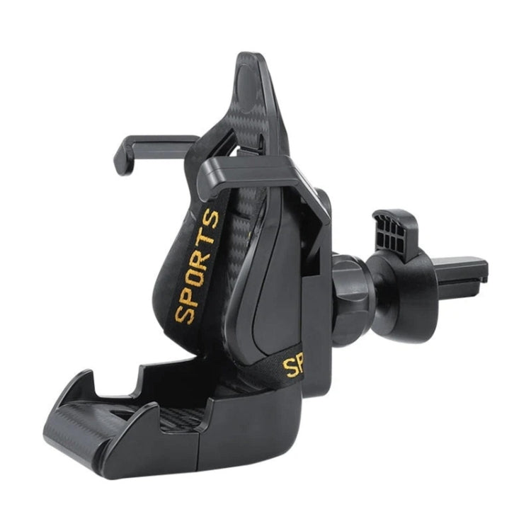 Car Gravity Air Outlet Navigation Mobile Phone Holder(Yellow Ribbon) - free shipping - PMC TechLife - Order now!