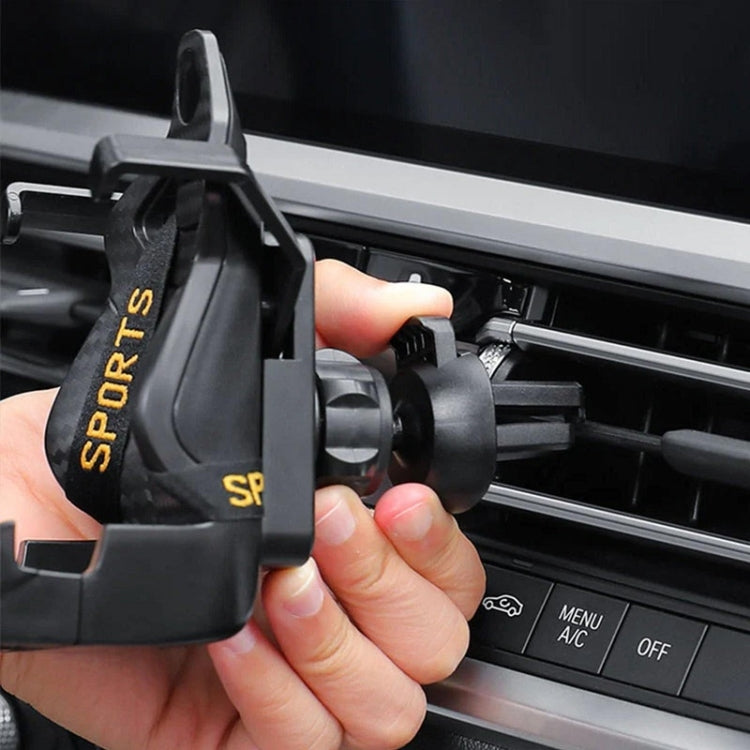 Car Gravity Air Outlet Navigation Mobile Phone Holder(Yellow Ribbon) - free shipping - PMC TechLife - Order now!