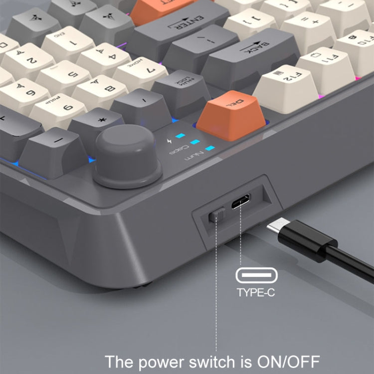 XUNSVFOX K94 Wireless Bluetooth Dual Mode Mechanical Keyboard Gaming Office Laptop Keyboard(Shimmer) - free shipping - PMC Jewellery - Order now!