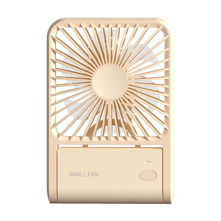 HX-123 USB Charging Wall-mounted Desktop Folding Thin and Light Small Fan(Yellow) - Electric Fans by PMC TechLife | Online Shopping South Africa | PMC TechLife | Buy Now Pay Later Mobicred