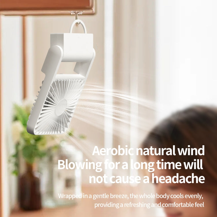 HX-123 USB Charging Wall-mounted Desktop Folding Thin and Light Small Fan(White) - Electric Fans by PMC TechLife | Online Shopping South Africa | PMC TechLife | Buy Now Pay Later Mobicred