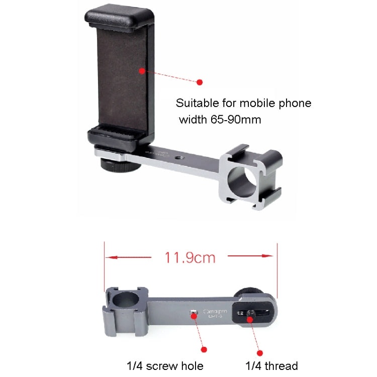 Cimapro CPT-3 Three-headed Hot Boot Bracket Adapter Mount LED Mic On Gimbal - free shipping - PMC TechLife - Order now!