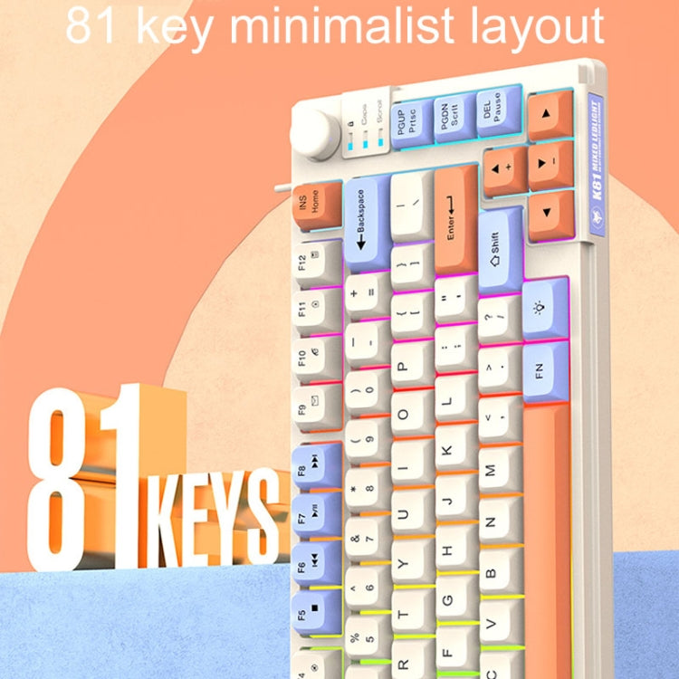 XUNSVFOX K81 Laptop Gaming Office Wired Illuminated Keyboard(Violet) - free shipping - PMC Jewellery - Order now!