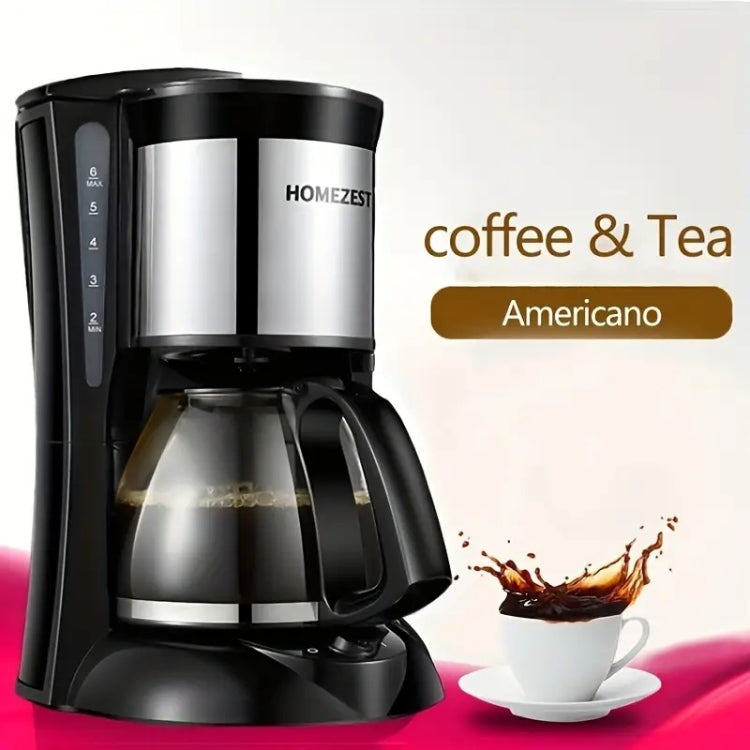 HOMEZEST 600W 0.65L  Automatic Drip Coffee Maker with Glass Carafe 2-6 Cup Capacity(323 Black UK Plug) - free shipping - PMC TechLife - Order now!