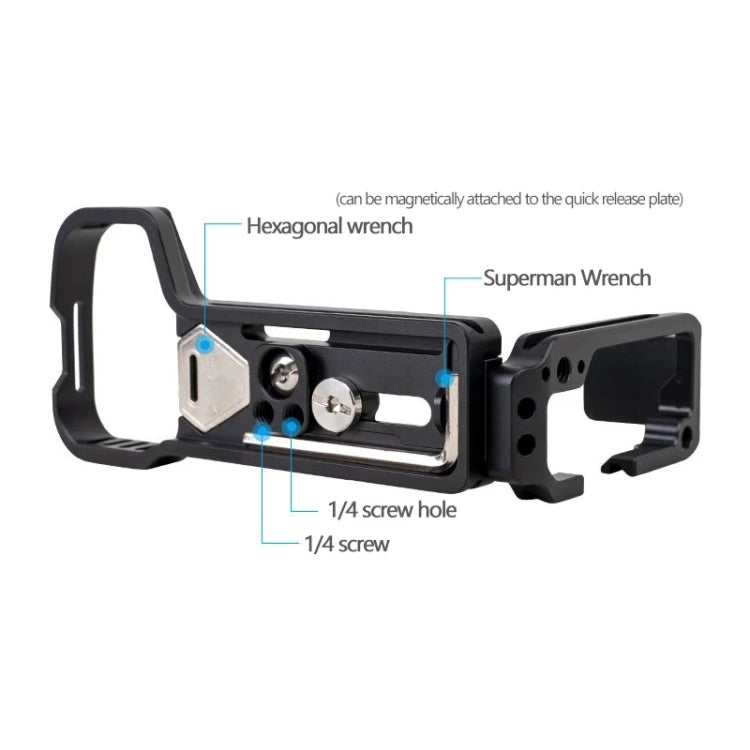 For Sony A7R4 / A7M4 Camera XILETU L-Type Quick Release Plate Shooting Expansion Bracket Cage - Quick Release Plate by XILETU | Online Shopping South Africa | PMC TechLife | Buy Now Pay Later Mobicred