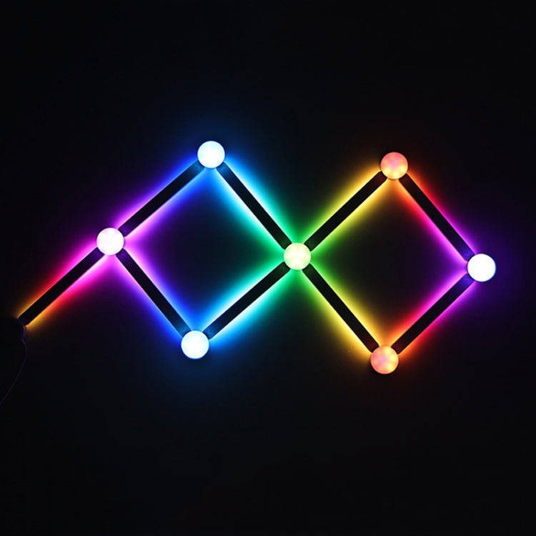 JSK-P30 9 Sections Smart WiFi Bluetooth Splicing Atmosphere Light Sound Control Constellation Light Support Amazon Alexa / Google Assistant / DuerOS US Plug(White) - Novelty Lighting by PMC TechLife | Online Shopping South Africa | PMC TechLife | Buy Now Pay Later Mobicred