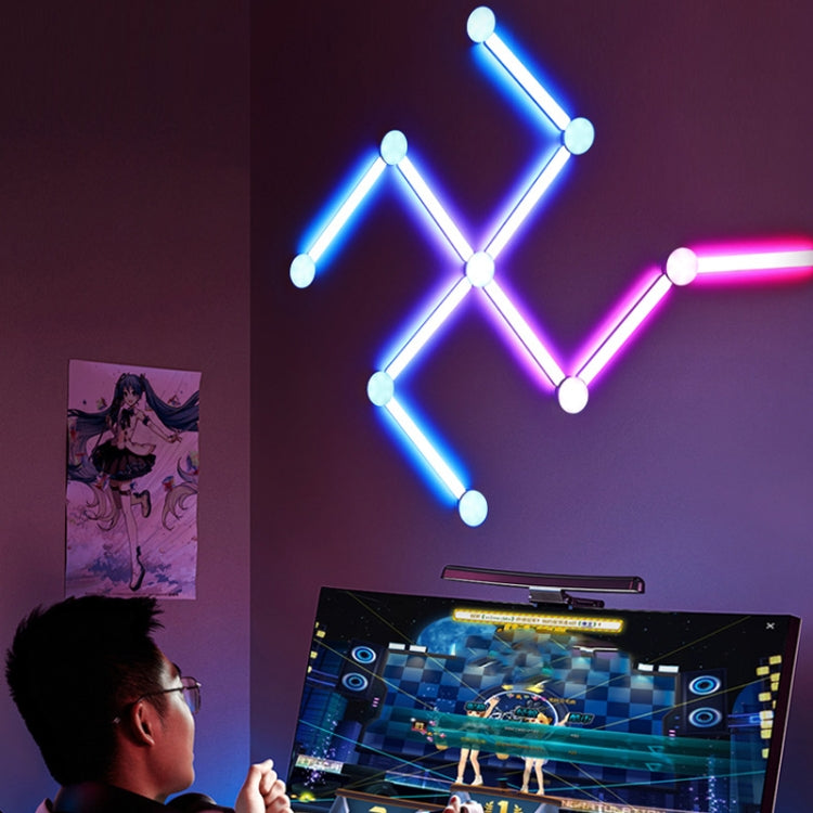 JSK-P30 9 Sections Smart WiFi Bluetooth Splicing Atmosphere Light Sound Control Constellation Light Support Amazon Alexa / Google Assistant / DuerOS UK Plug(White) - Novelty Lighting by PMC TechLife | Online Shopping South Africa | PMC TechLife | Buy Now Pay Later Mobicred