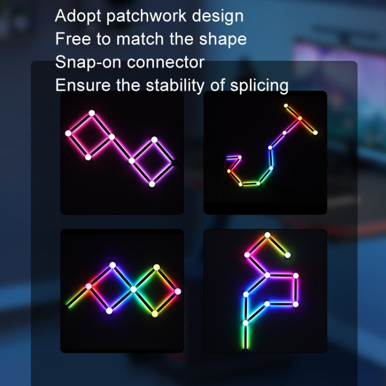 JSK-P30 9 Sections Smart WiFi Bluetooth Splicing Atmosphere Light Sound Control Constellation Light Support Amazon Alexa / Google Assistant / DuerOS AU Plug(White) - Novelty Lighting by PMC TechLife | Online Shopping South Africa | PMC TechLife | Buy Now Pay Later Mobicred