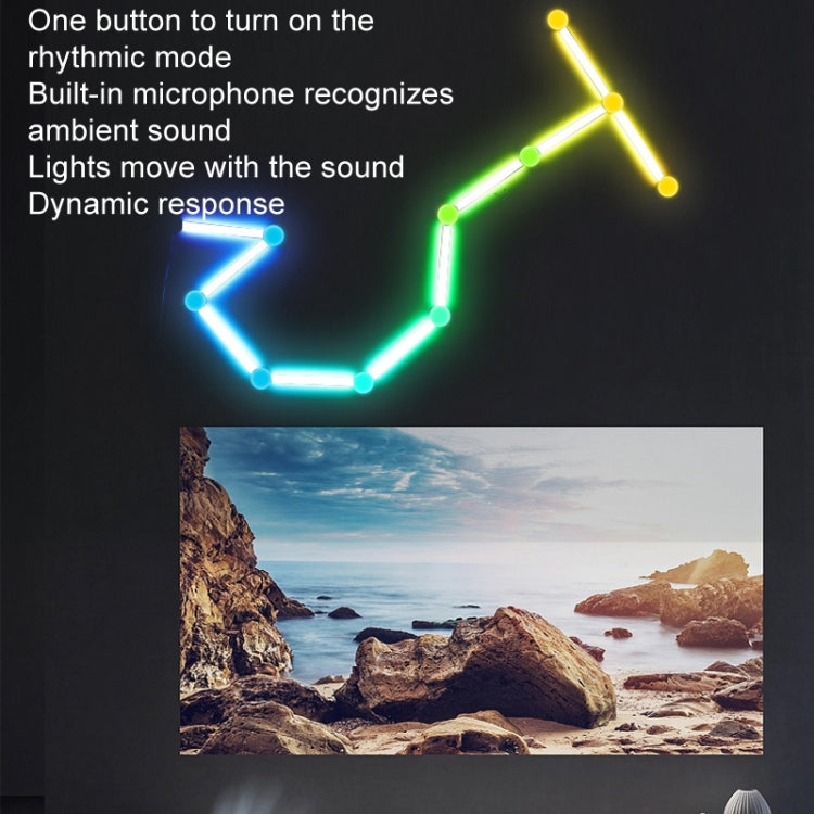 JSK-P30 9 Sections Smart WiFi Bluetooth Splicing Atmosphere Light Sound Control Constellation Light Support Amazon Alexa / Google Assistant / DuerOS AU Plug(White) - Novelty Lighting by PMC TechLife | Online Shopping South Africa | PMC TechLife | Buy Now Pay Later Mobicred