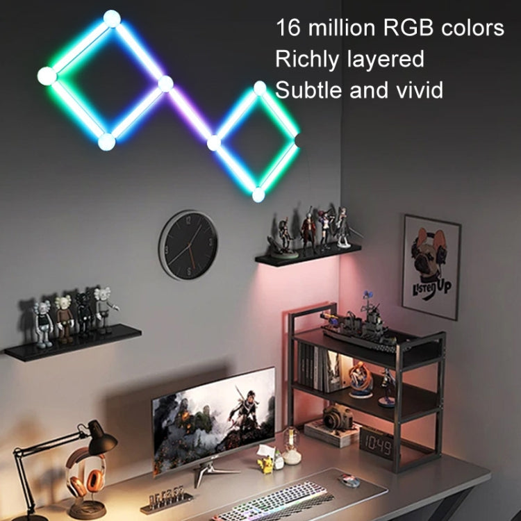 JSK-P30 9 Sections Smart WiFi Bluetooth Splicing Atmosphere Light Sound Control Constellation Light Support Amazon Alexa / Google Assistant / DuerOS UK Plug(White) - Novelty Lighting by PMC TechLife | Online Shopping South Africa | PMC TechLife | Buy Now Pay Later Mobicred