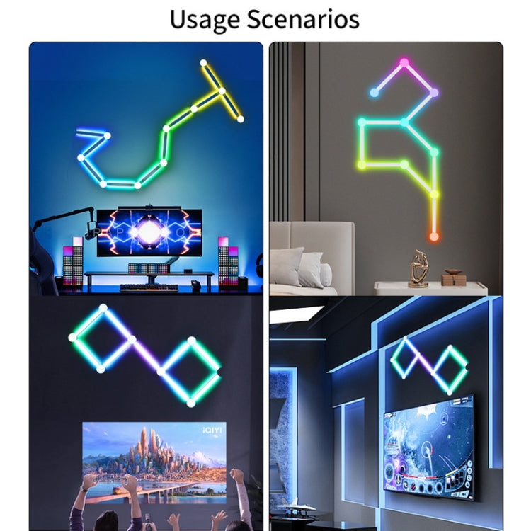 JSK-P30 9 Sections Smart WiFi Bluetooth Splicing Atmosphere Light Sound Control Constellation Light Support Amazon Alexa / Google Assistant / DuerOS EU Plug(White) - Novelty Lighting by PMC TechLife | Online Shopping South Africa | PMC TechLife | Buy Now Pay Later Mobicred