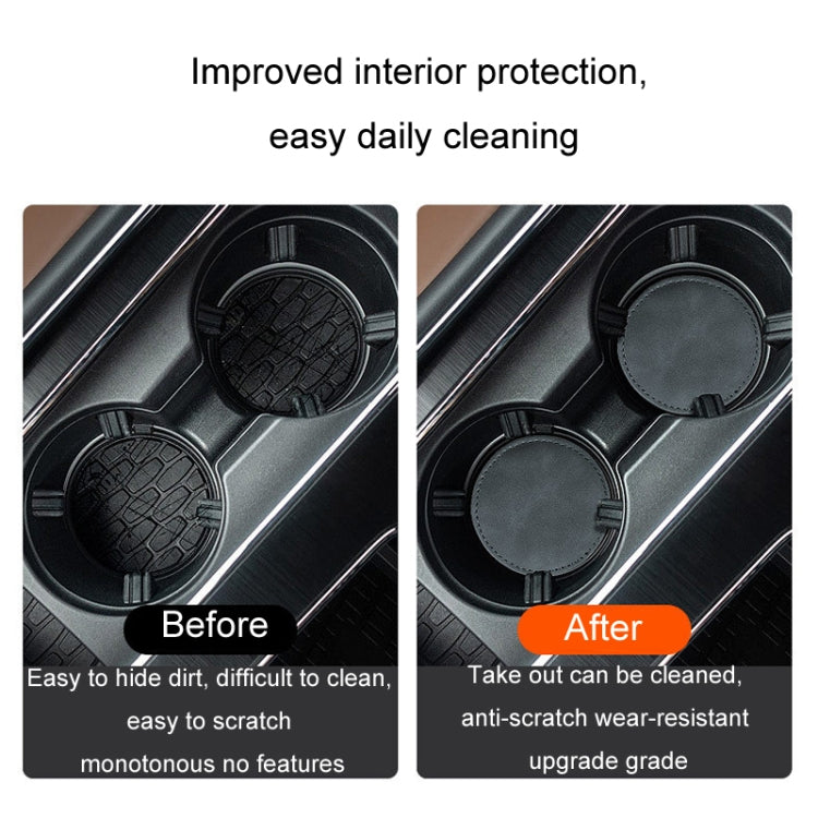 2pcs/ Set Car Suede Anti-Slip Water Coaster Car Interior Decoration(Gray) - Car Drink Holders by PMC TechLife | Online Shopping South Africa | PMC TechLife | Buy Now Pay Later Mobicred