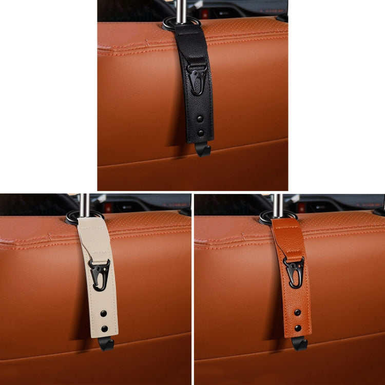 Car Seat Back Multifunctional Storage Metal Hook(Beige) - Auto Fastener & Clips by PMC TechLife | Online Shopping South Africa | PMC TechLife | Buy Now Pay Later Mobicred