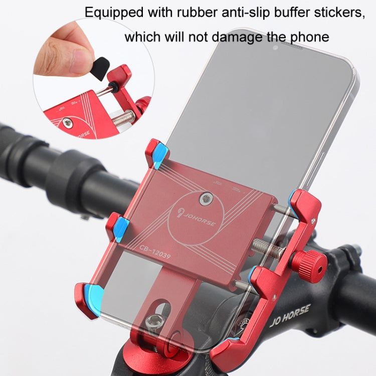 JOHORSE Bicycle Shockproof Mobile Phone Holder Motorcycle Riding Equipment, Color: Stem Silver - Holders by JOHORSE | Online Shopping South Africa | PMC TechLife | Buy Now Pay Later Mobicred