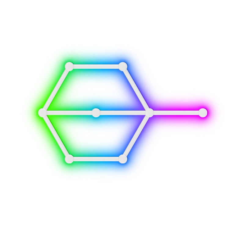 JSK-P26 Smart WiFi Bluetooth Version RGB Direct Illumination Phantom Splicing Light, Support Amazon Alexa / Google Assistant / DuerOS, Style: 9 Sections+US Plug Adapter(White) - Novelty Lighting by PMC TechLife | Online Shopping South Africa | PMC TechLife | Buy Now Pay Later Mobicred