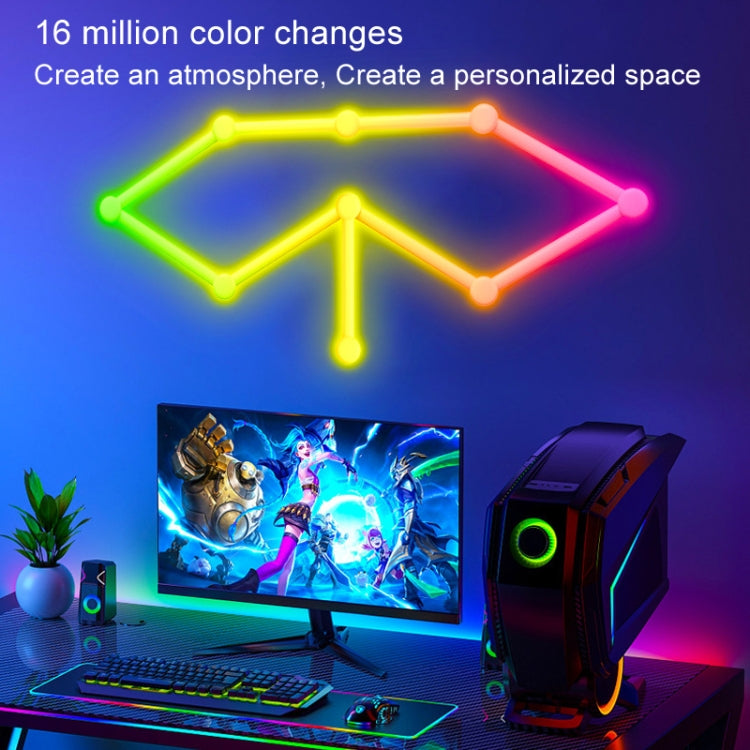 JSK-P26 Smart WiFi Bluetooth Version RGB Direct Illumination Phantom Splicing Light, Support Amazon Alexa / Google Assistant / DuerOS, Style: 9 Sections+EU Plug Adapter(White) - Novelty Lighting by PMC TechLife | Online Shopping South Africa | PMC TechLife | Buy Now Pay Later Mobicred