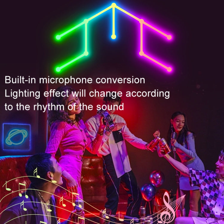 JSK-P26 Smart WiFi Bluetooth Version RGB Direct Illumination Phantom Splicing Light, Support Amazon Alexa / Google Assistant / DuerOS, Style: 9 Sections+EU Plug Adapter(White) - Novelty Lighting by PMC TechLife | Online Shopping South Africa | PMC TechLife | Buy Now Pay Later Mobicred