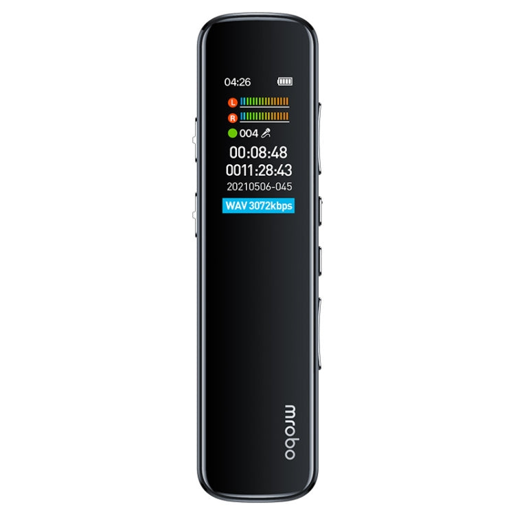 Mrobo RV-19 0.96-inch HD Screen 3D Noise Reduction Recording Pen Music Player, Capacity: 8GB(Black) - Recording Pen by Mrobo | Online Shopping South Africa | PMC TechLife | Buy Now Pay Later Mobicred