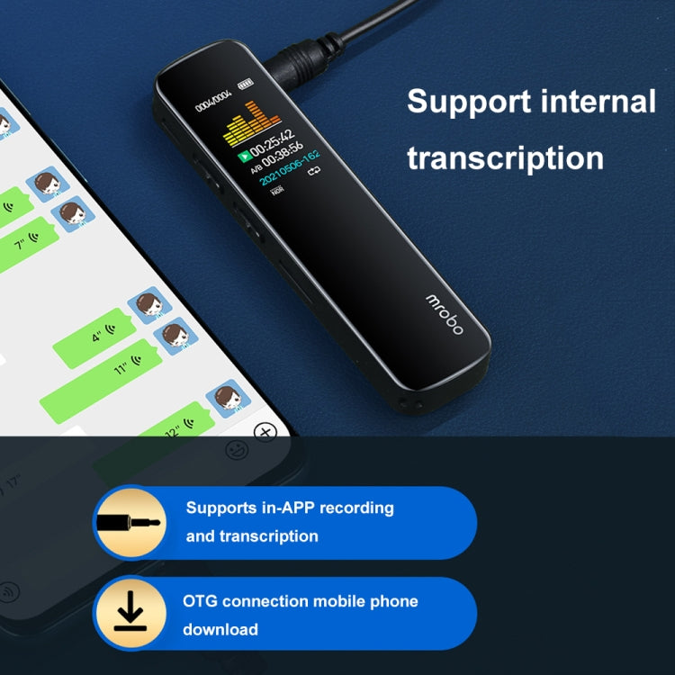 Mrobo RV-19 0.96-inch HD Screen 3D Noise Reduction Recording Pen Music Player, Capacity: 32GB(Black) - free shipping - PMC TechLife - Order now!